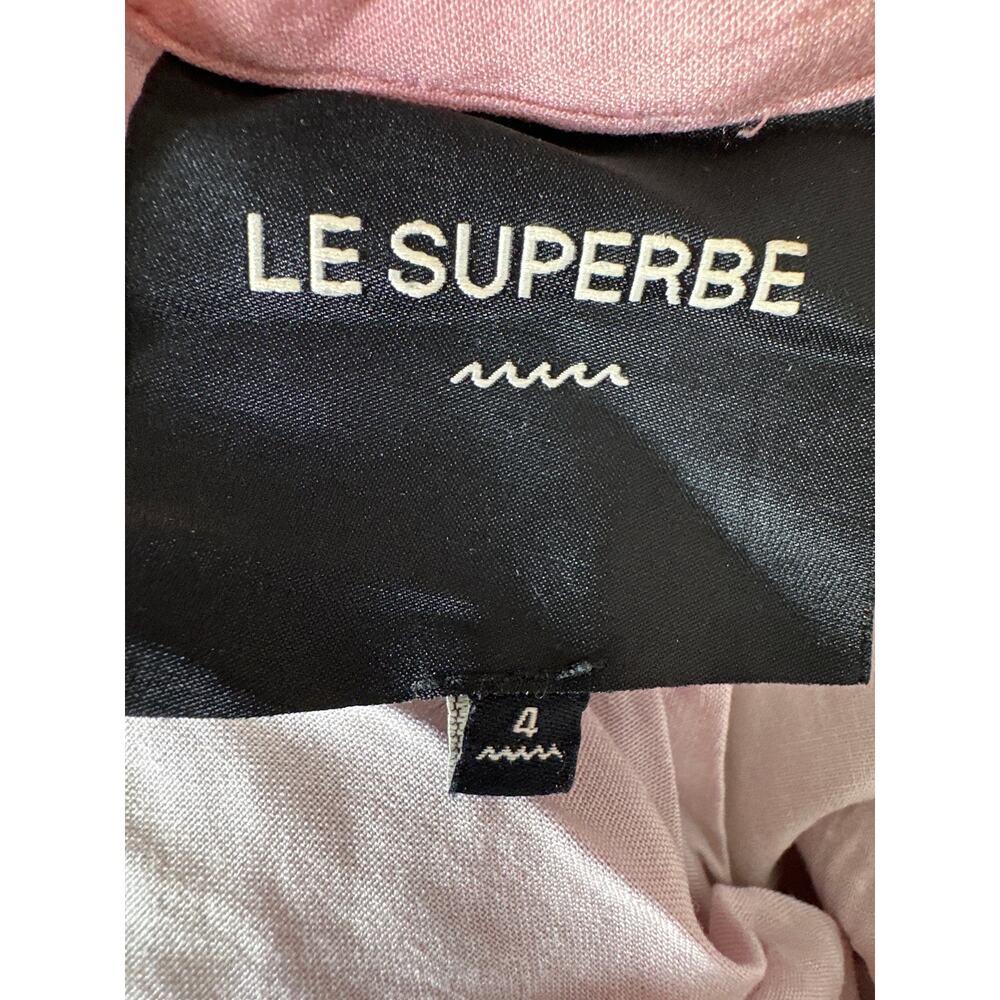 Le Superbe Sparkling Surf Miko Shirt Dress Short Sleeve Draped Midi Pink Ombre 4 - Picture 6 of 8